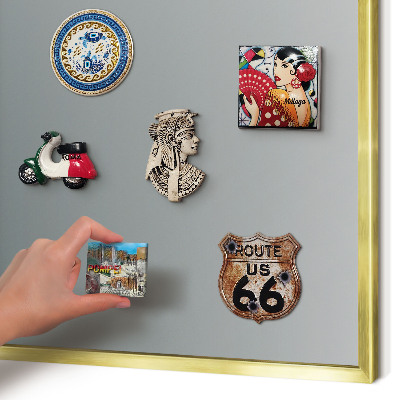 Magnetic board for magnets in a gold frame Blue gradient