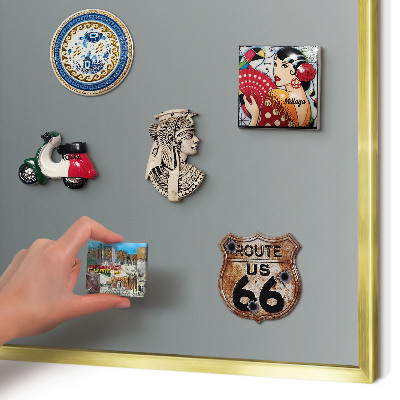 Magnetic board for magnets in a gold frame Blue gradient