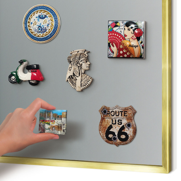 Magnetic board for magnets in a gold frame Blue gradient