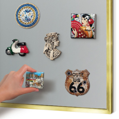 Magnetic board for magnets in a gold frame Blue gradient