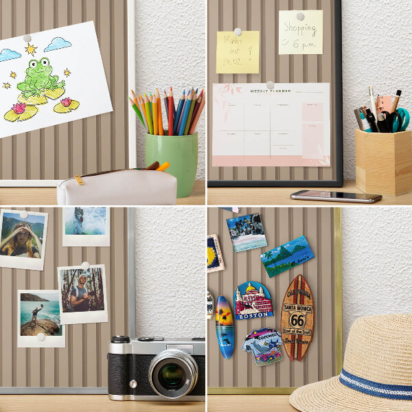 Magnetic board for magnets in a gold frame Vertical stripes