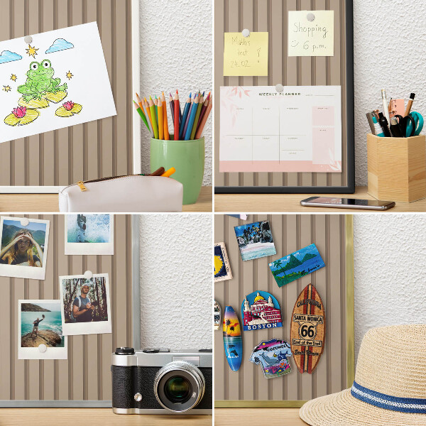 Magnetic board for magnets in a gold frame Vertical stripes