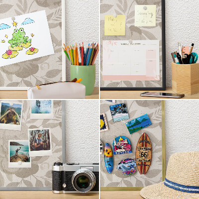 Magnetic board for magnets in a gold frame Vintage flowers