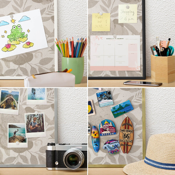 Magnetic board for magnets in a gold frame Vintage flowers