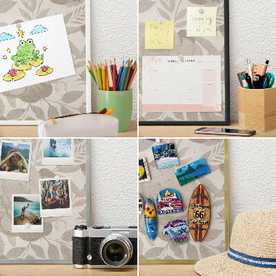 Magnetic board for magnets in a gold frame Vintage flowers