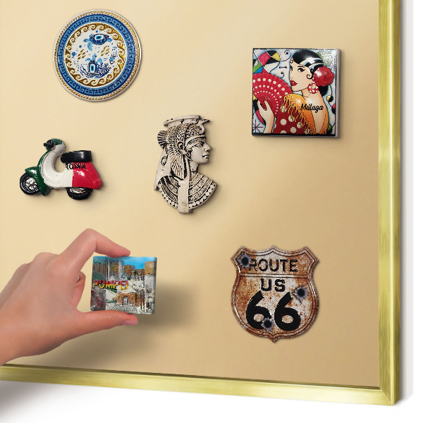 Magnetic board for magnets in a gold frame Creamy Harmony
