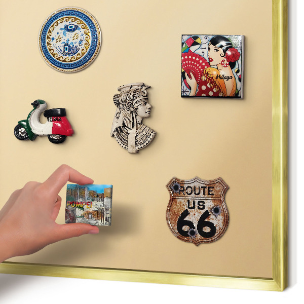 Magnetic board for magnets in a gold frame Creamy Harmony