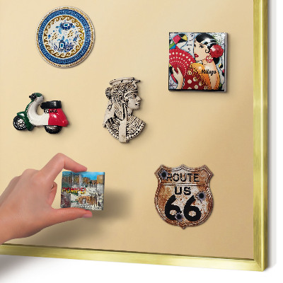 Magnetic board for magnets in a gold frame Creamy Harmony