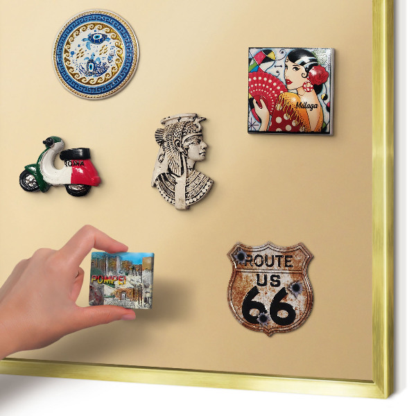 Magnetic board for magnets in a gold frame Creamy Harmony