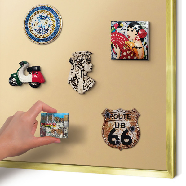 Magnetic board for magnets in a gold frame Creamy Harmony