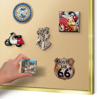 Magnetic board for magnets in a gold frame Creamy Harmony