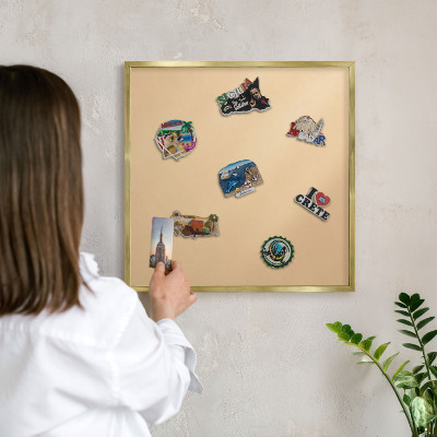 Magnetic board for magnets in a gold frame Creamy Harmony