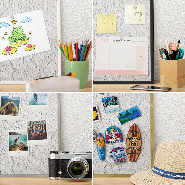 Magnetic board for magnets in a gold frame Openwork elegance