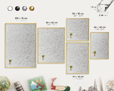 Magnetic board for magnets in a gold frame Openwork elegance