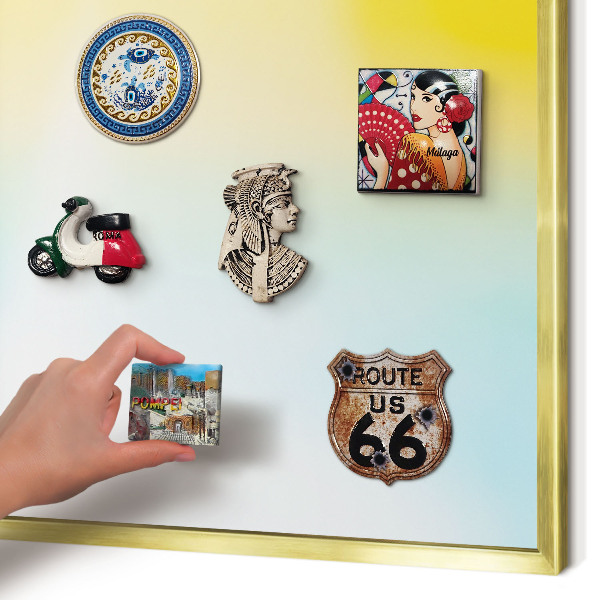 Magnetic board for magnets in a gold frame Pastel relaxation