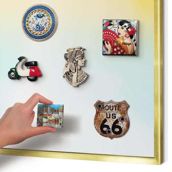 Magnetic board for magnets in a gold frame Pastel relaxation