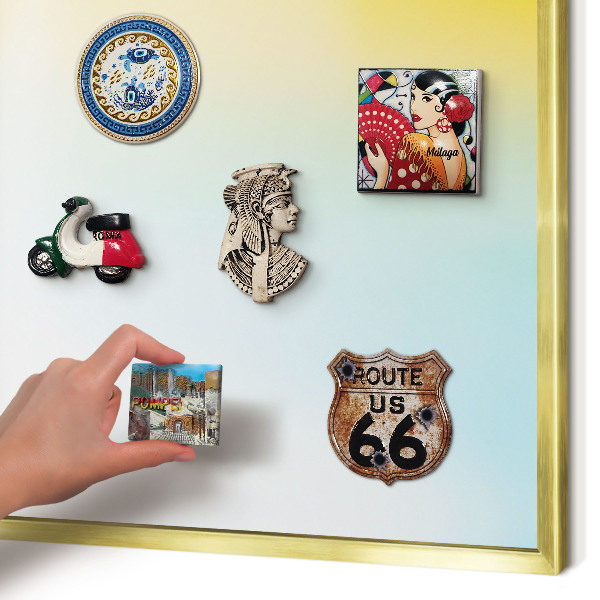 Magnetic board for magnets in a gold frame Pastel relaxation
