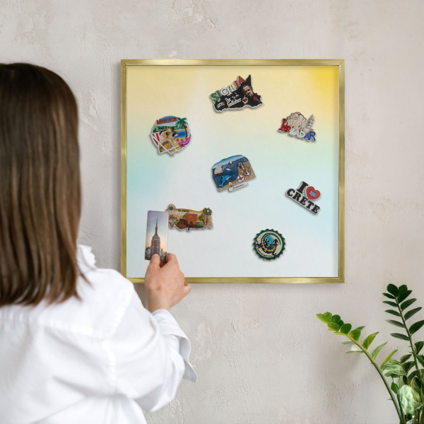 Magnetic board for magnets in a gold frame Pastel relaxation