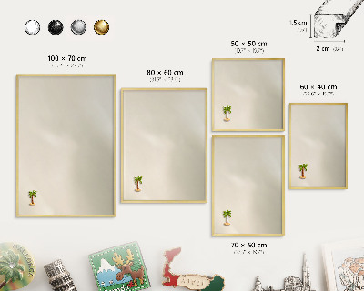 Magnetic board for magnets in a gold frame Fog tone