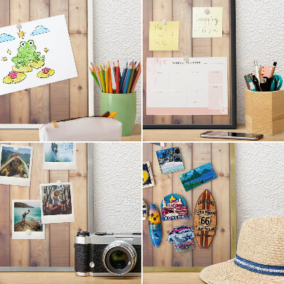Magnetic board for magnets in a gold frame Wooden boards