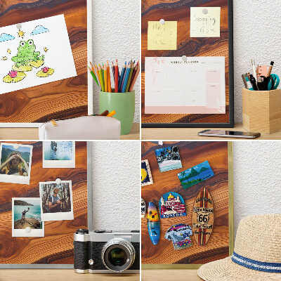 Magnetic board for magnets in a gold frame Wooden rings