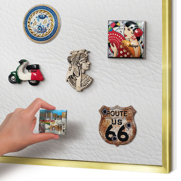 Magnetic board for magnets in a gold frame Elegant texture