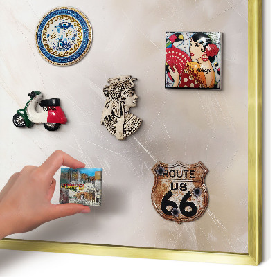 Magnetic board for magnets in a gold frame Soft lightness