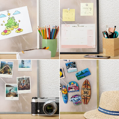 Magnetic board for magnets in a gold frame Soft lightness