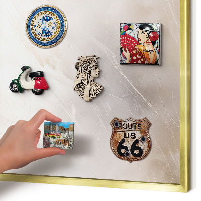 Magnetic board for magnets in a gold frame Soft lightness