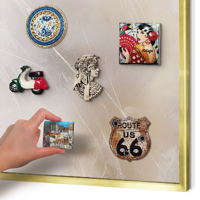 Magnetic board for magnets in a gold frame Soft lightness