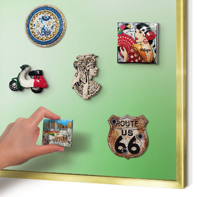 Magnetic board for magnets in a gold frame Green harmony