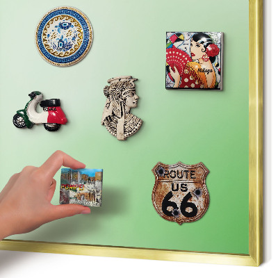 Magnetic board for magnets in a gold frame Green harmony