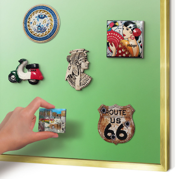 Magnetic board for magnets in a gold frame Green harmony