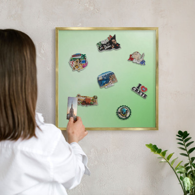 Magnetic board for magnets in a gold frame Green harmony