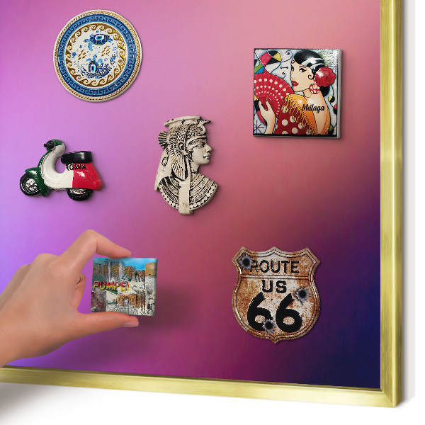 Magnetic board for magnets in a gold frame Colors of harmony