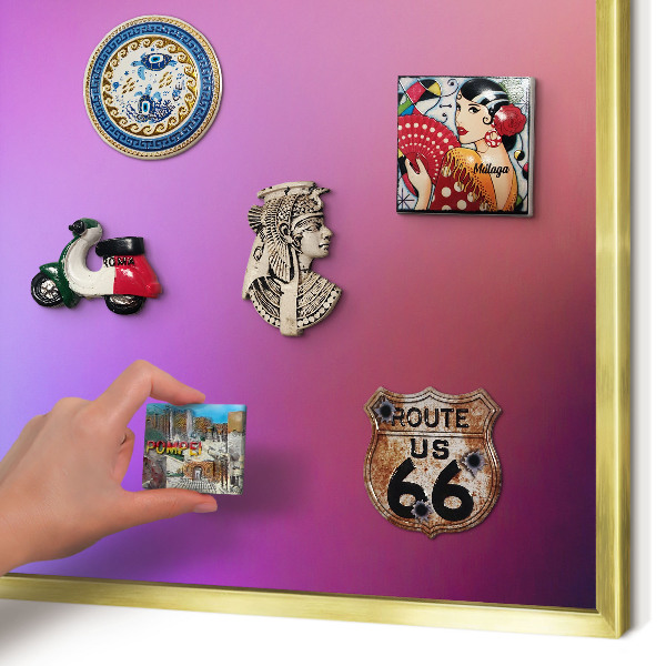 Magnetic board for magnets in a gold frame Colors of harmony