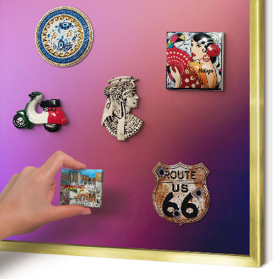 Magnetic board for magnets in a gold frame Colors of harmony