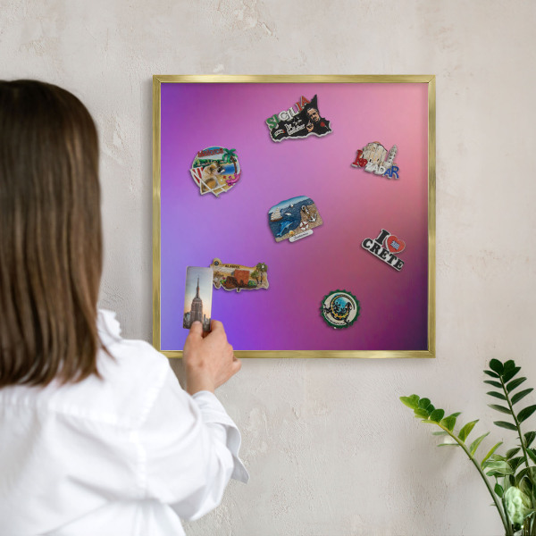 Magnetic board for magnets in a gold frame Colors of harmony