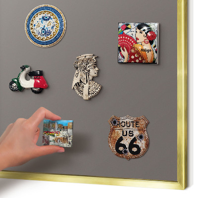 Magnetic board for magnets in a gold frame Dark gray