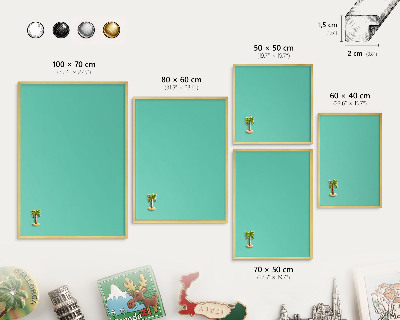 Magnetic board for magnets in a gold frame Strong mint