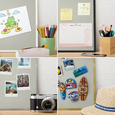 Magnetic board for magnets in a gold frame Warm gray