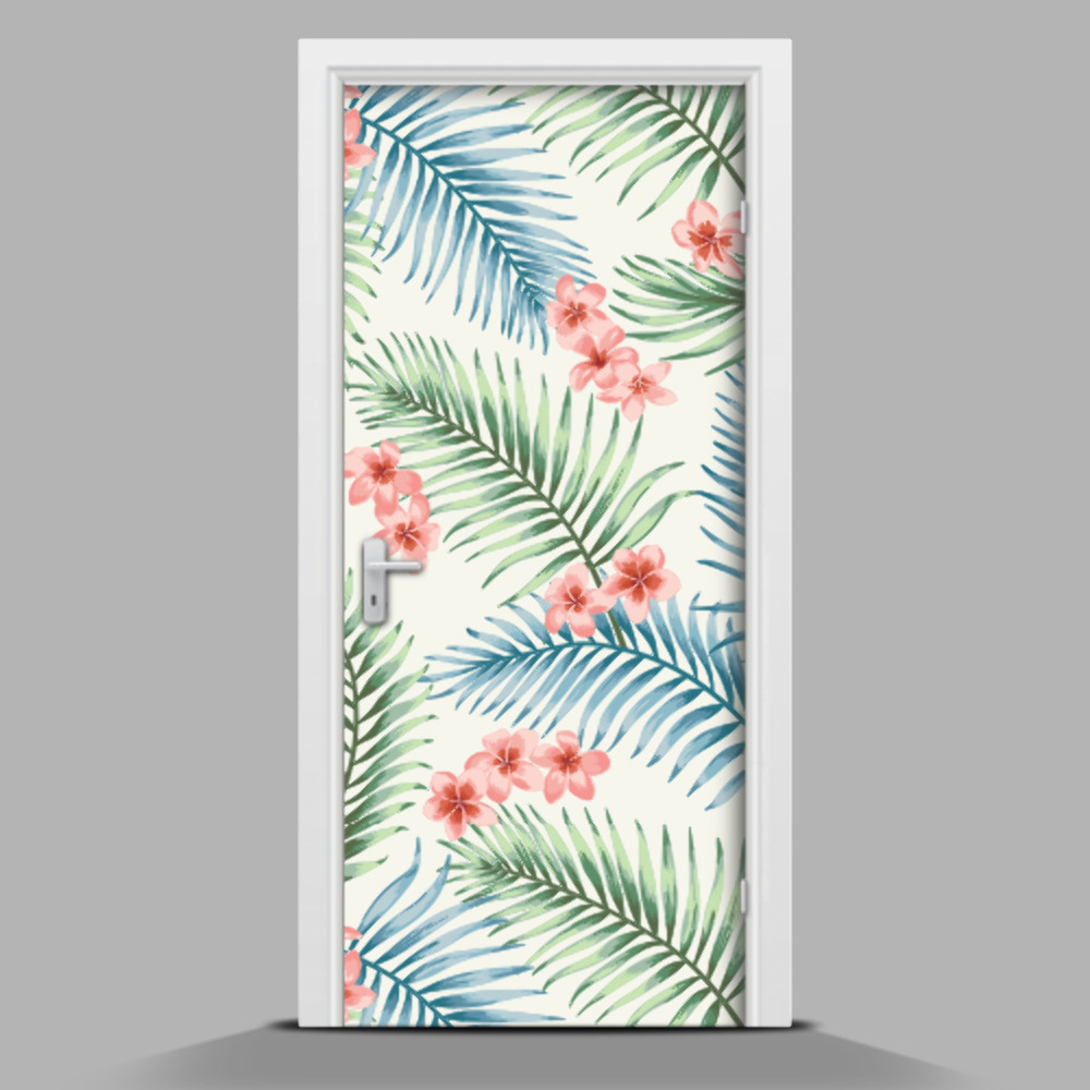 Door sticker Hawaiian pattern