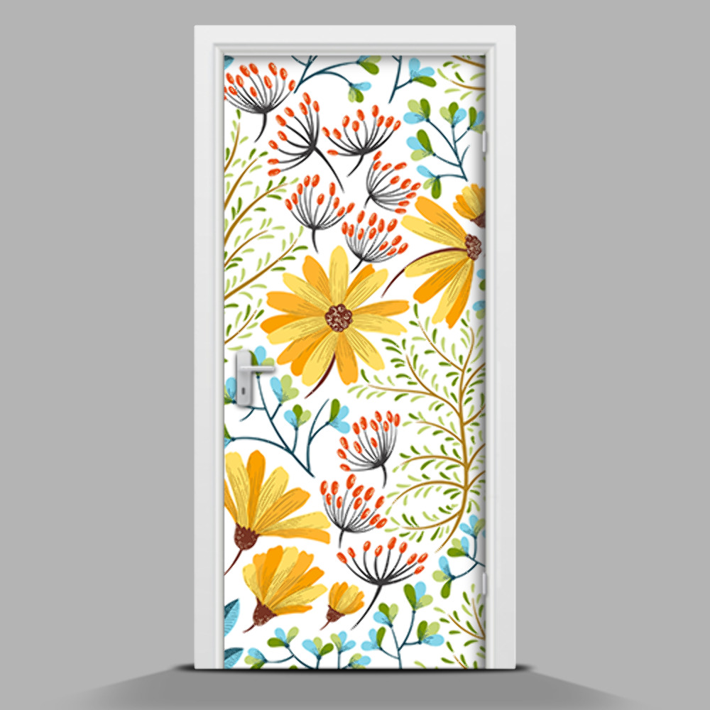 Door sticker Floral pattern