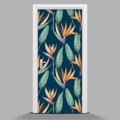 Door sticker Tropical theme