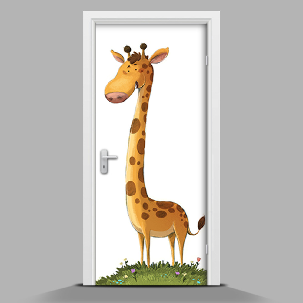 Self adhesive door sticker Giraffe