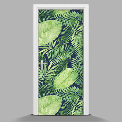 Door mural Tropical leaves