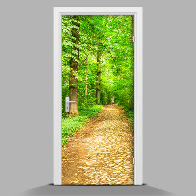 Door wallpaper Forest Road