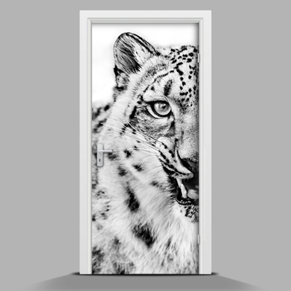 Door sticker mural Mountain leopard