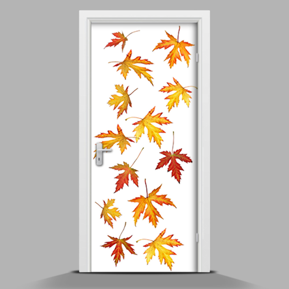 Door wallpaper Autumn leaves