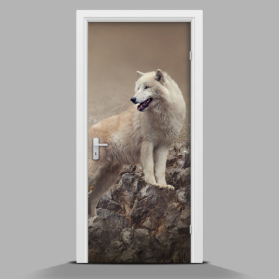 Door mural White Wolf